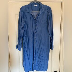 Garnet Hill Denim Shirt Dress